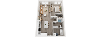 The Sydney 1 bed 1 bath Floor Plan at Century Mundy Mill Apartments, Georgia