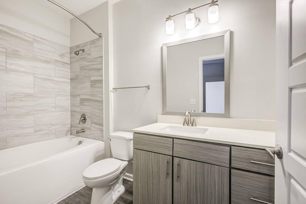 a bathroom with a sink toilet and bathtubat Century University City, Charlotte