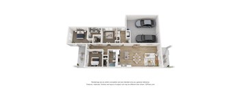 a stylized floor plan of a 1 bedroom floor plan