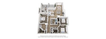 a floor plan of a 1 bedroom floor plan with a bathroom and a living room