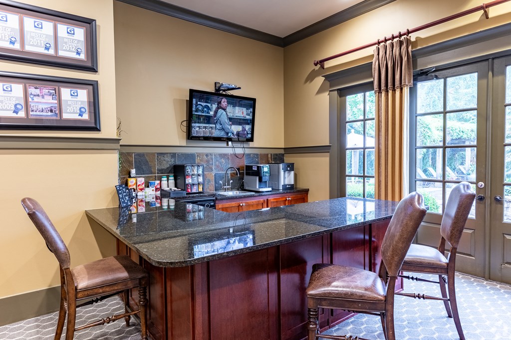 Overlook at Gwinnett Stadium gourmet Coffee Bar. Lawrenceville, GA.