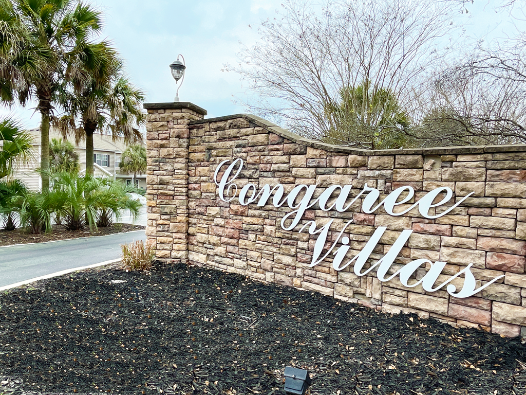 Congaree Villas at West Columbia SC, new monument sign