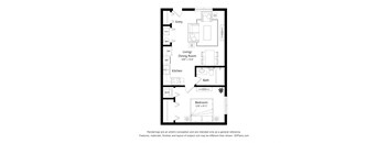 a floor plan of a bedroom apartment