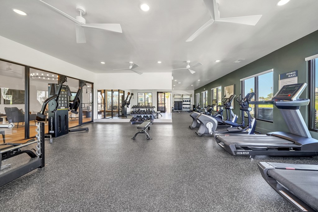Fitness center at The Charles Apartments, Destin, Florida