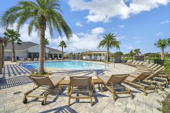 Poolside Relaxing Area at The Charles, Destin, FL, 32541