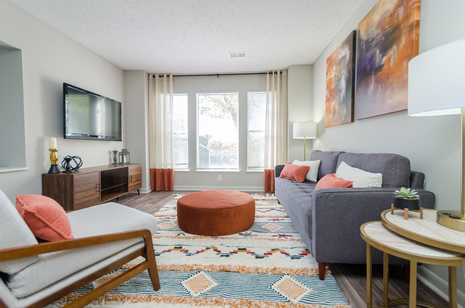 Large Living Area at The Carter 4250 Apartments, Norcross, Georgia