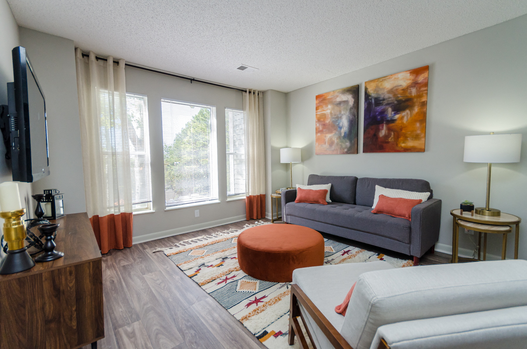 Modern Living Area at The Carter 4250 Apartments, Norcross, 30093