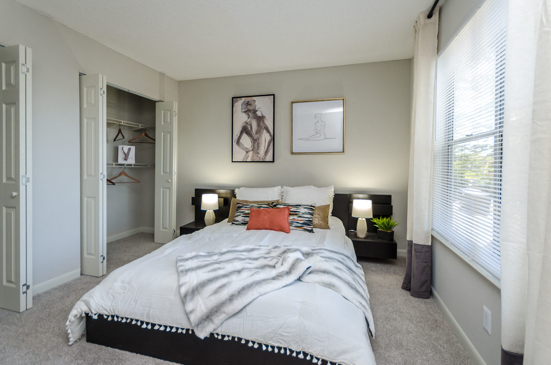 Bedroom Interior at The Carter 4250 Apartments, Norcross