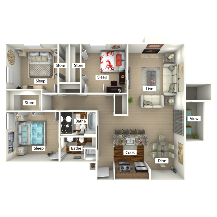 Dogwood Floor Plan Dogwood Floor Plan at Forest Ridge on Terrell Mill, Marietta