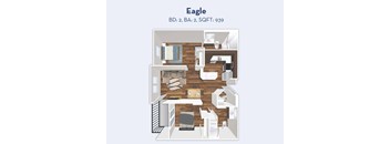 Peregrine Place Eagle two-bedroom, two-bathroom floorplan