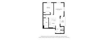 1 bedroom 1 bathroom 1F Floor Plan at Exchange at Rock Hill, South Carolina, 29730