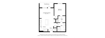 1 bedroom 1 bathroom 1L Floor Plan at Exchange at Rock Hill, Rock HIll, South Carolina
