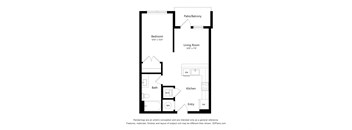 studio 1 bath S1 Floor Plan at Exchange at Rock Hill, Rock HIll, SC, 29730