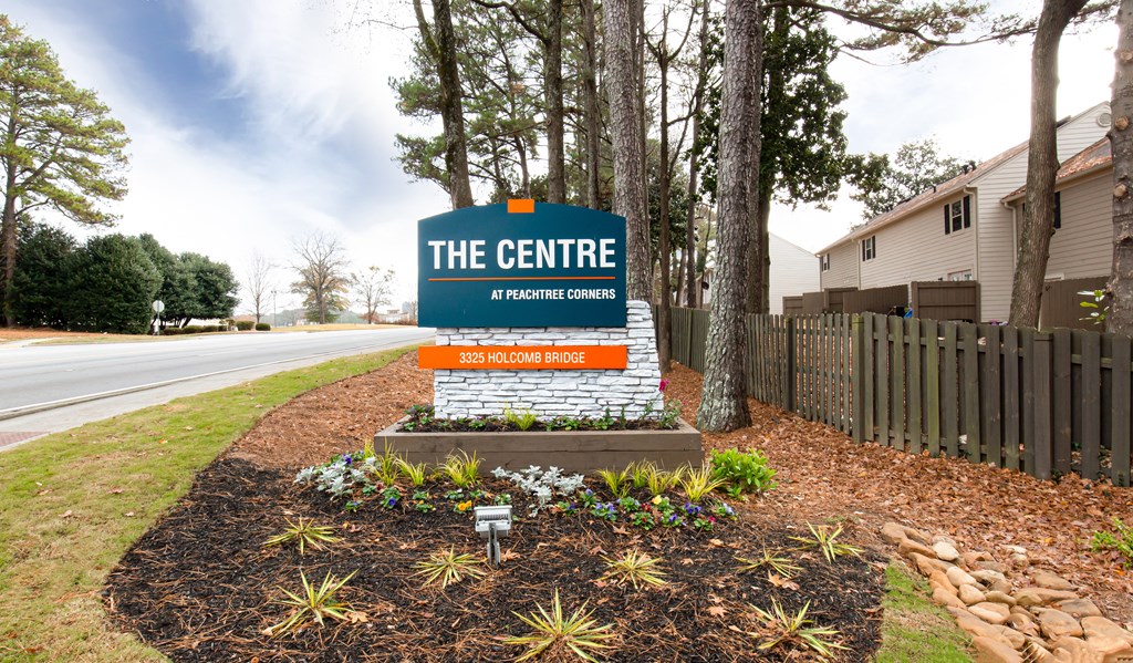 the sign at the entrance of the centre