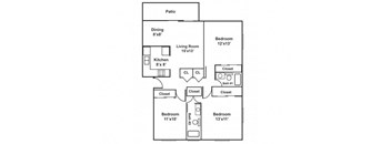Plantation Floor Plan at The Essex, Altamonte Springs, FL, 32701