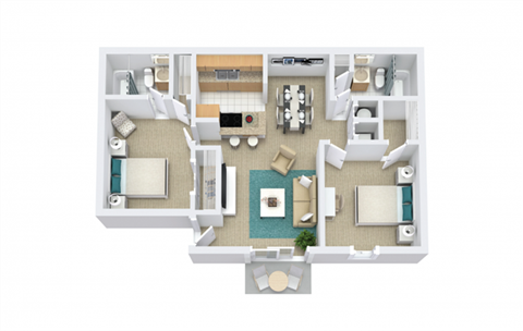 Milano Floor Plan at Beach Club, Tampa, FL, 33614