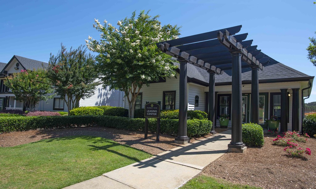 Leasing Center Exterior at The Madison Apartments and Townhomes, Lawrenceville, GA