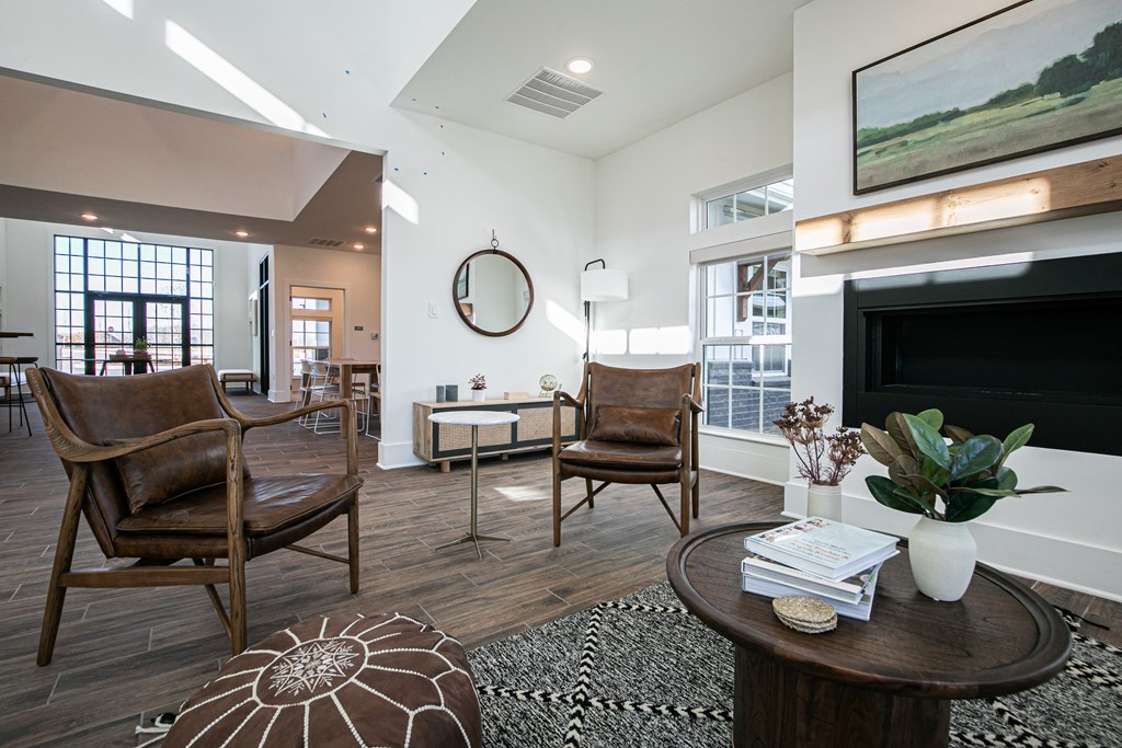 Clubhouse with fireplace