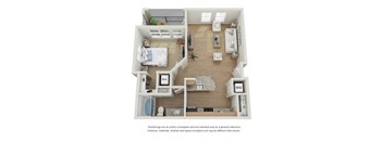 1 bed 1 bath Athens Floor Plan at Century Dunes, Deland, FL