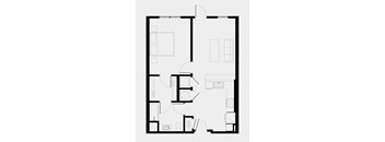 A black and white image of a floor plan for a house.