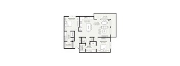 A black and white floor plan of a house with labeled rooms and dimensions.