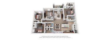 Four Bedroom Three Bath Floor Plan at Ventura at Turtle Creek, Rockledge, Florida