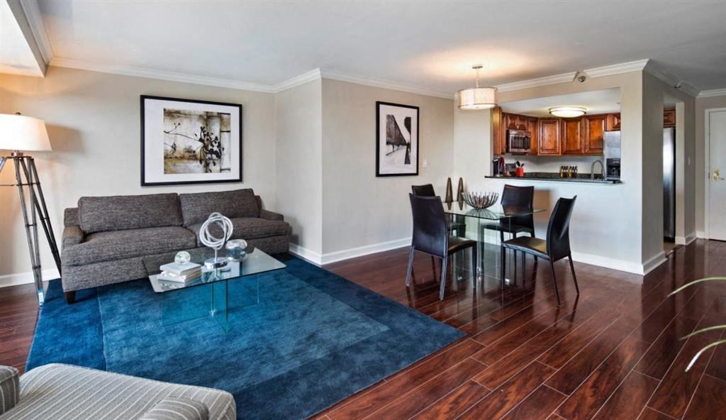 Upgraded Living Room With Wood Flooring at Atler at Brookhaven, Atlanta, GA, 30319