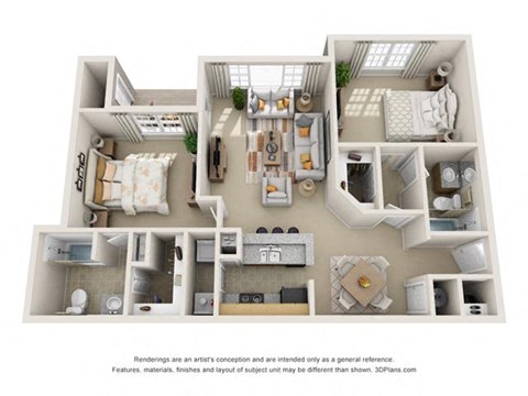 The Cypress Floor Plan at Haven North East, Atlanta, GA