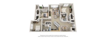 The Elderberry Floor Plan at Haven North East, Atlanta, 30340