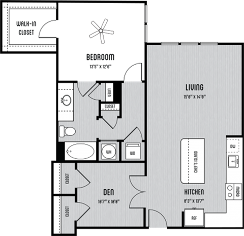 Amherst Floor Plan at Marley EAV, Atlanta, 30316