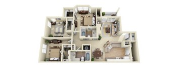 3 bedroom the Amsterdam floor plan Dakota Mill Creek Buford, GA