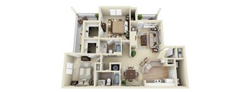 2 bedroom the Atlanta floor plan Dakota Mill Creek Buford, GA