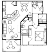 1 Bed 1 Bath Floor Plan 1 Bed 1 Bath Floor Plan at Crossings of Dawsonville, Dawsonville, 30534