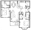 2 Bed 2 Bath Floor Plan 2 Bed 2 Bath Floor Plan at Crossings of Dawsonville, Dawsonville, Georgia