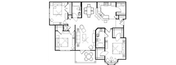 3 Bed 2 Bath Floor Plan at Crossings of Dawsonville, Dawsonville