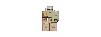 2 bed 2 bath Elm Floor Plan at The Landing At Pleasantdale, Doraville, GA