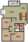 Fringe Floor Plan Fringe Floor Plan at The Landing At Pleasantdale, Doraville, 30340