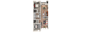 2 Bedroom Floor Plan at Breckinridge Vue, Duluth, GA