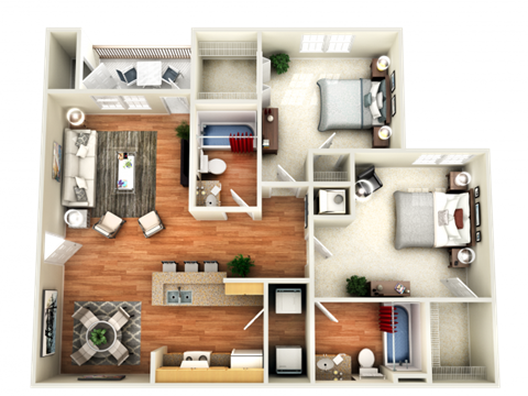 BEGONIA Floor Plan at Peaks at Gainesville, Gainesville, GA