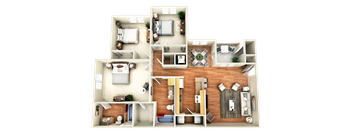 CANALILY DELUXE Floor Plan at Peaks at Gainesville, Gainesville