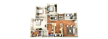 CANALILY Floor Plan at Peaks at Gainesville, Gainesville, Georgia