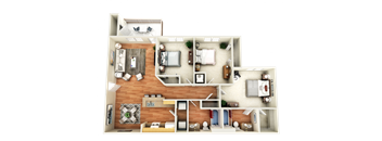 DAHLIA Floor Plan at Peaks at Gainesville, Gainesville, 30507