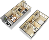Two Bedroom Floor Plan Two Bedroom Floor Plan at Elevate at The Pointe, Georgia