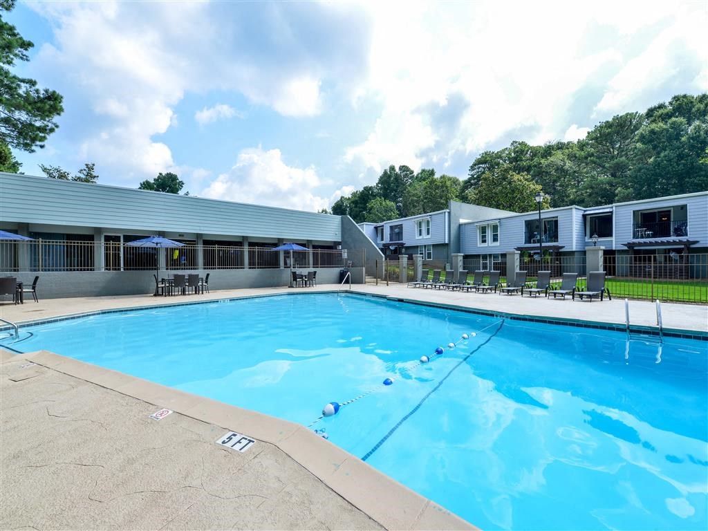 the swimming pool at our apartments