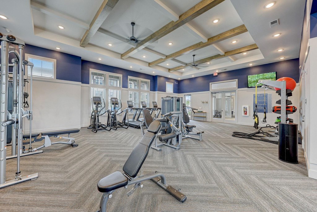 the gym at the landing at pullman apartments in pullman at Century Mundy Mill Apartments, Georgia