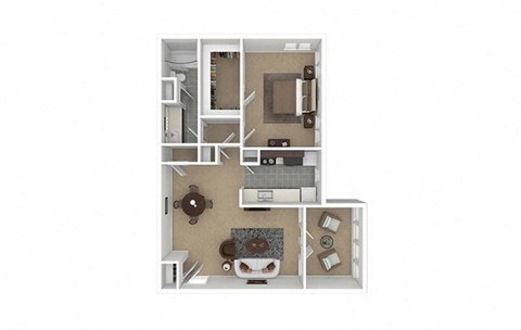 1 bed 1 bath B at Enclave at Roswell, Georgia, 30076