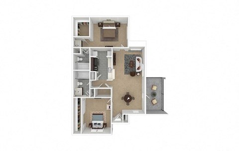 2 bed 2 bath A at Enclave at Roswell, Roswell, Georgia