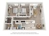 2 Bed 2 Bath Floor Plan 2 Bed 2 Bath Floor Plan at Retreat at Savannah, Savannah, GA, 31404
