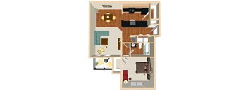 A1 Floor Plan at Marbella Place, Stockbridge, GA, 30281