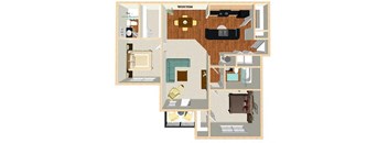 B1 Floor Plan at Marbella Place, Stockbridge, GA